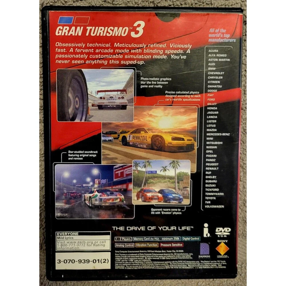 NOT FOR SALE version Gran Turismo 3 A-spec Video Game (Sony PlayStation 2, 2006)